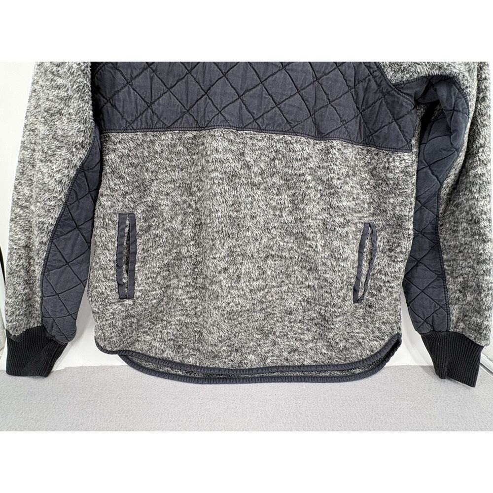 Abercrombie & Fitch Jacket Womens S Heather Gray Fleece Asymmetric Snap Pullover - Picture 2 of 8